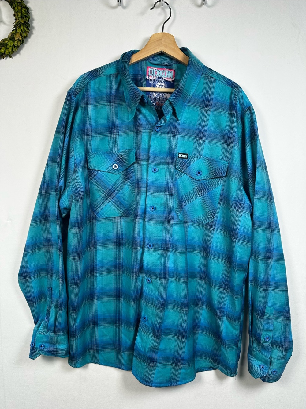 DIXXON Poseidon's Kiss Button Front Long Sleeve Shirt Size 2X Men's